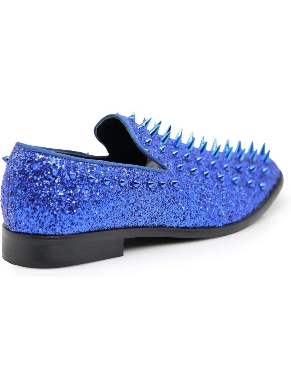 Enzo Romeo Men's Royal Blue Rubber Sole Vintage Loafers Slip On Classic Shoes